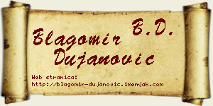 Blagomir Dujanović vizit kartica